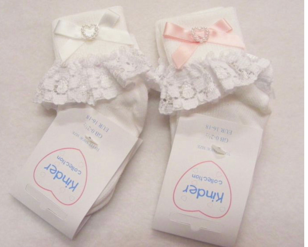 Pearl Kinder Sock - Pink