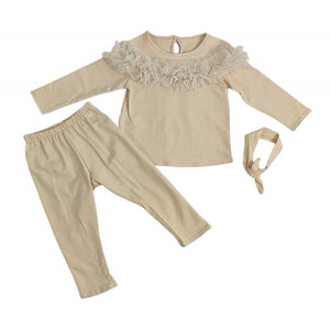 Ruffle Set Lounge Set with Headband