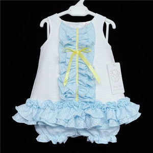 Blue & White Waffle Dress