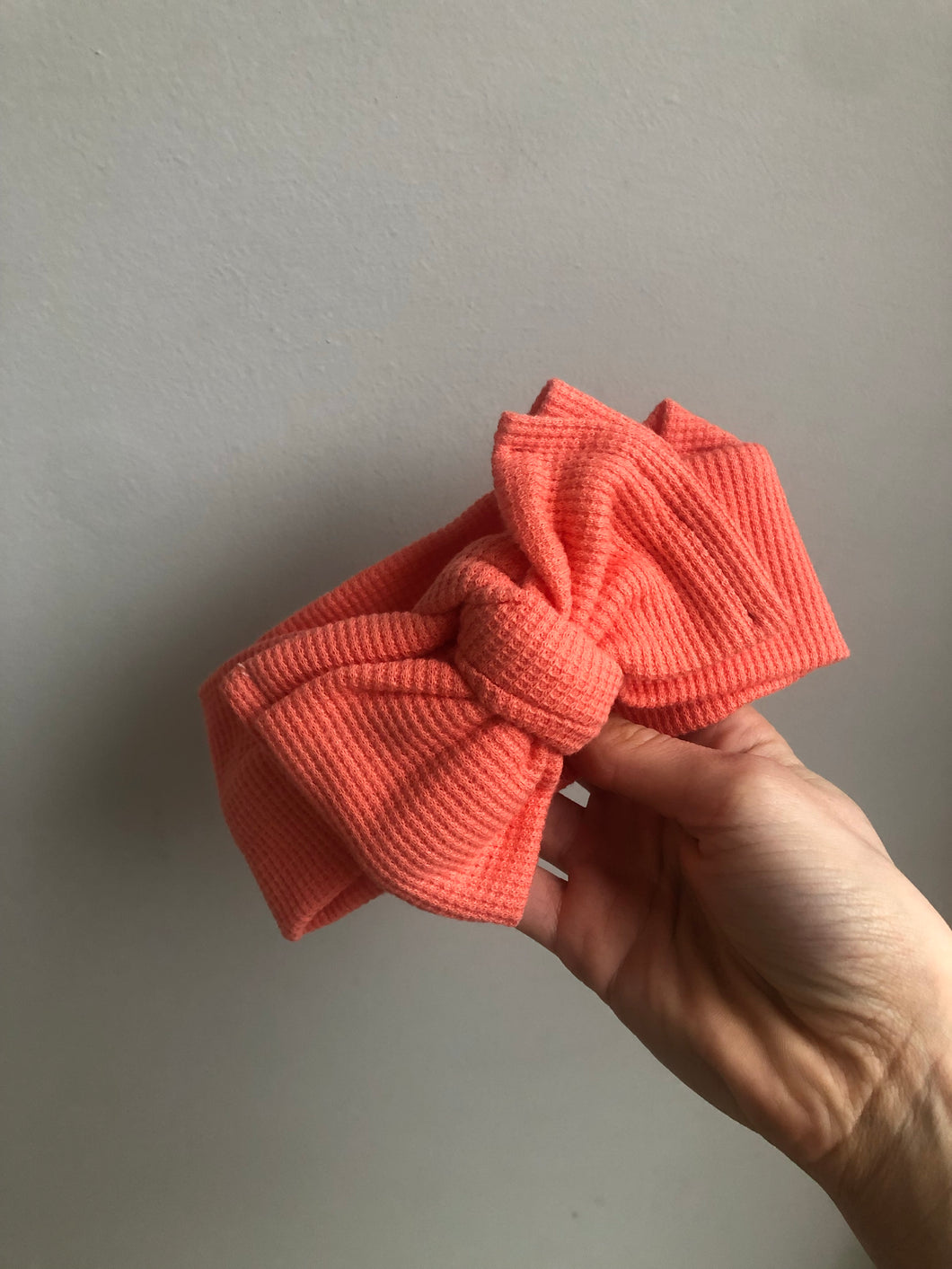 Double Bow Waffle Headband - 0-18m