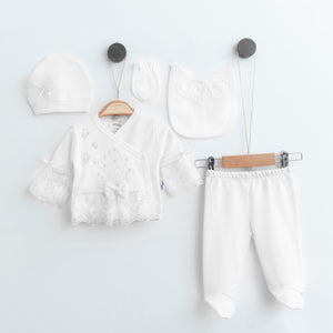 Baby Girls Frilly Sleepsuit 5 Piece Set