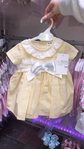 Yellow Girl Floral Puff Ball Dress with Bloomers