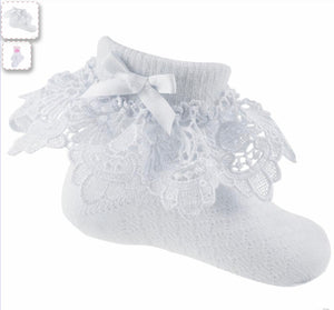 Glitter Lace Infant Ankle Sock