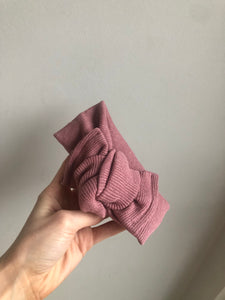 Double Bow Waffle Headband - 0-18m