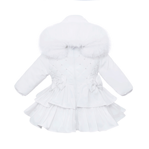 WeeMe Pure White Short Frilly Waterproof Jacket