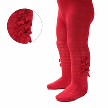 Load image into Gallery viewer, Red Bow Tights
