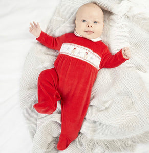 Dandelion Reindeer Smocked Sleepsuit