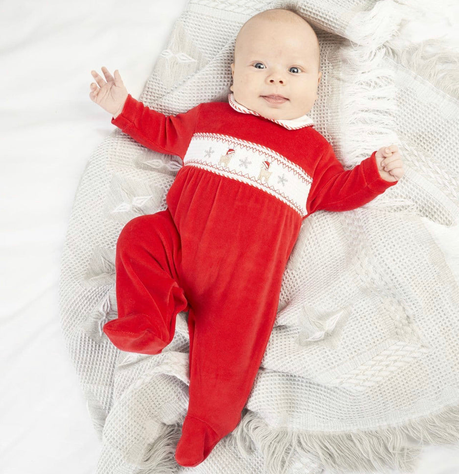 Dandelion Reindeer Smocked Sleepsuit