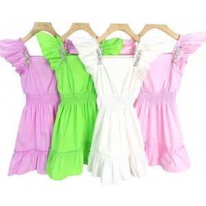 Lilac Diamonte Summer Dress (4y-14y)