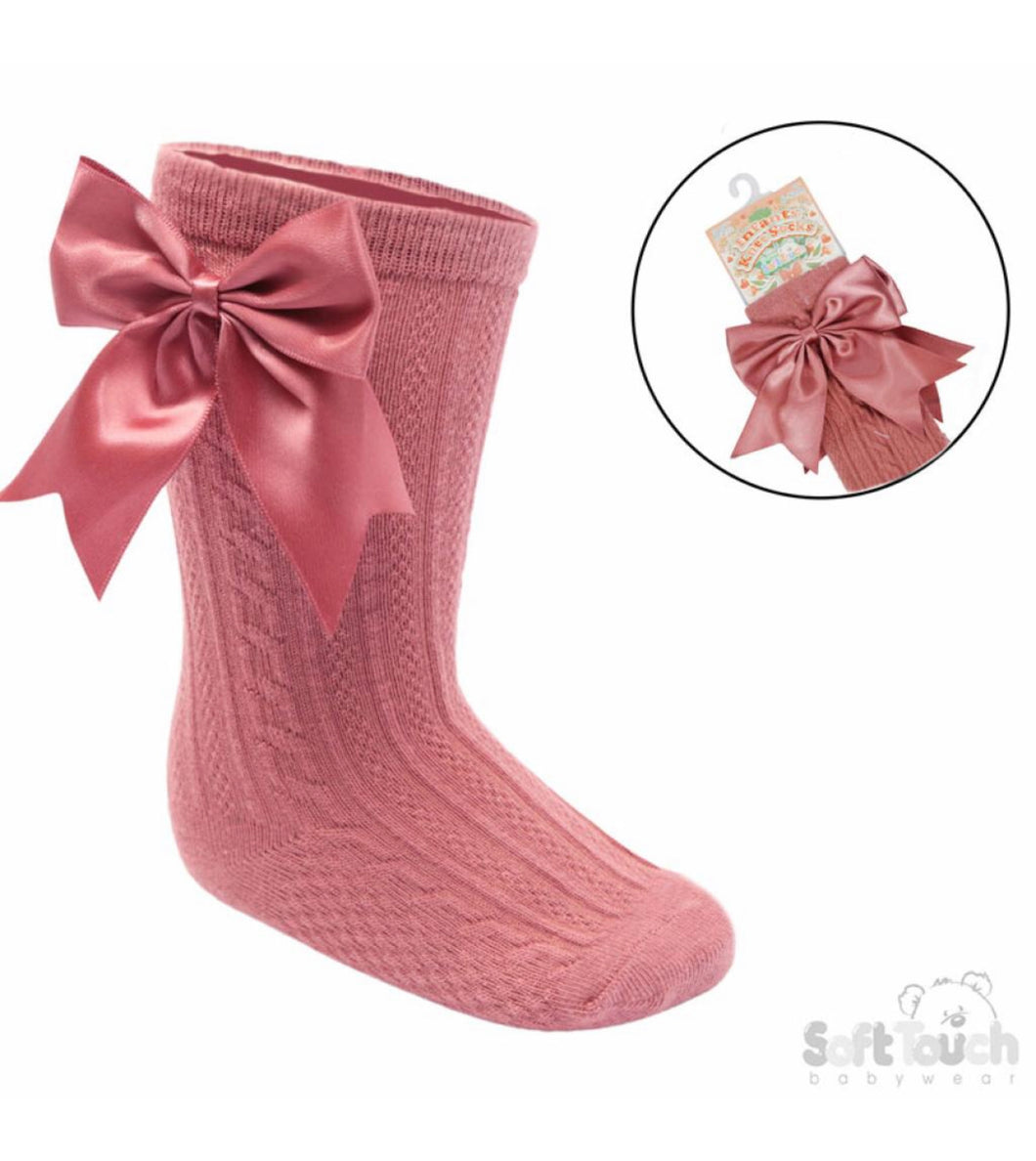 Dusky Pink Elegant Knee High Sock