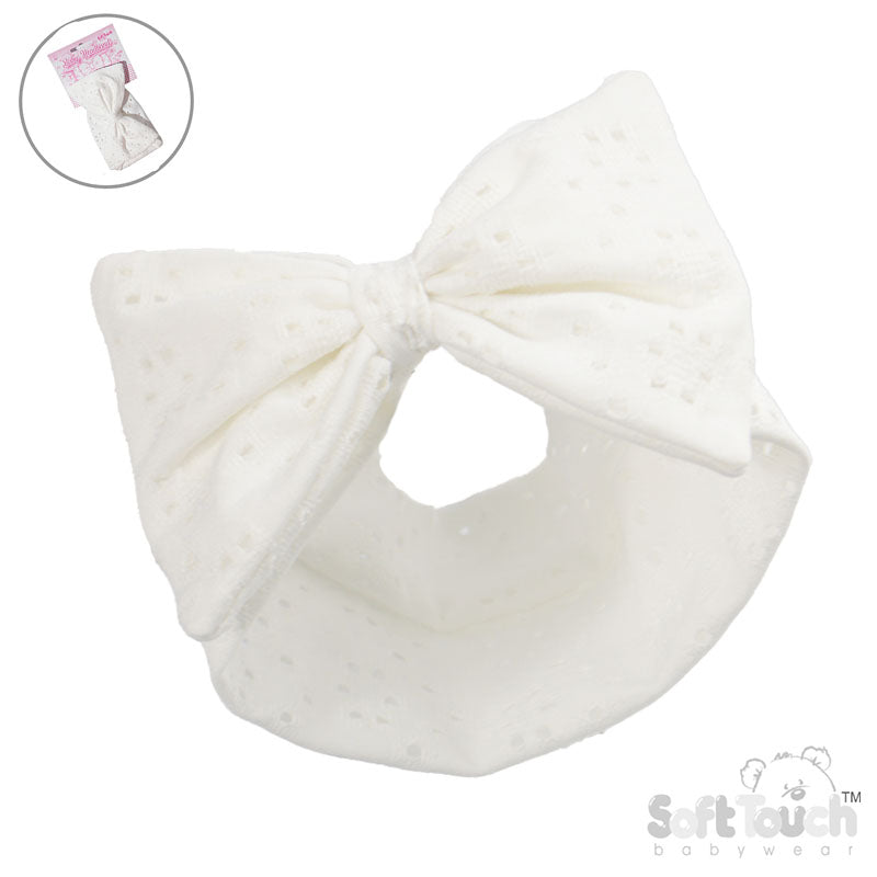 Ivory Bow Headband NB-12M