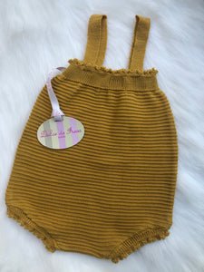 Mustard Knitted Romper
