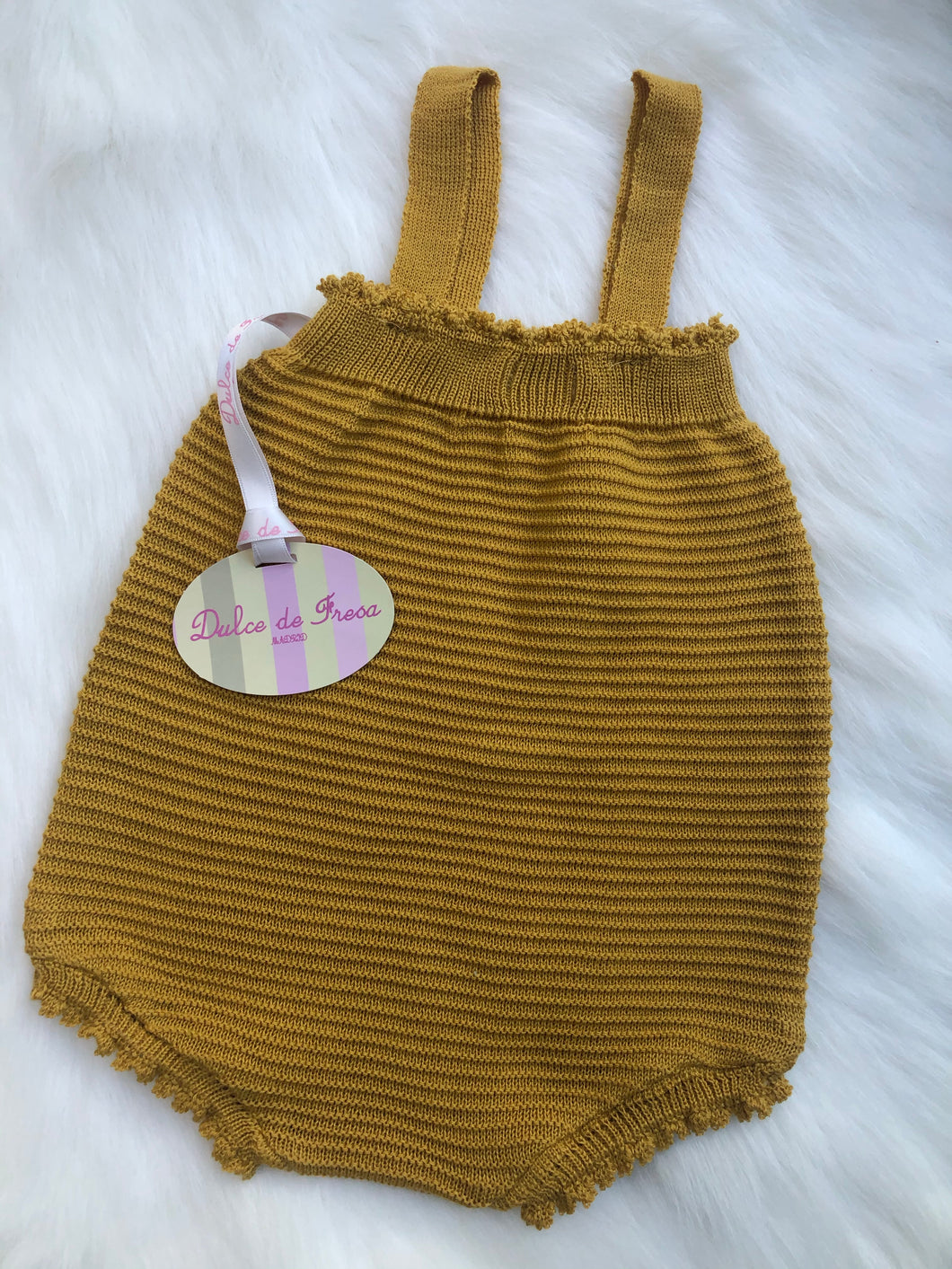 Mustard Knitted Romper