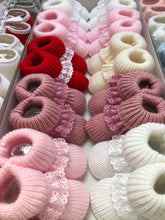 Load image into Gallery viewer, Frilly Knitted Newborn Booties
