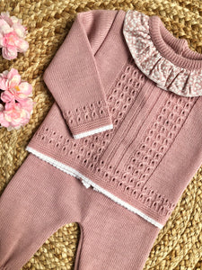 Darcie Dusky Pink Knitted Two Piece Set