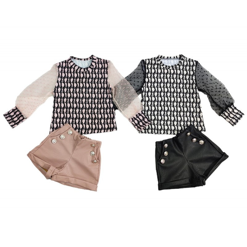 Girls Jumper & Shorts in Black (4-14y)